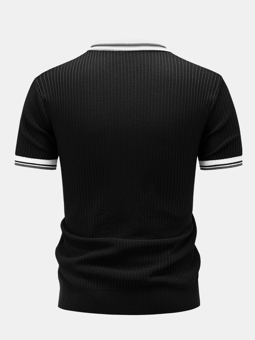 Contrast Trim Knit Polo Shirt