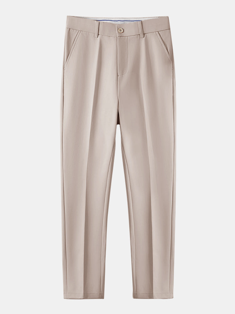 Contrast Trim Knit Polo Shirt & Slim Fit Tapered Trousers