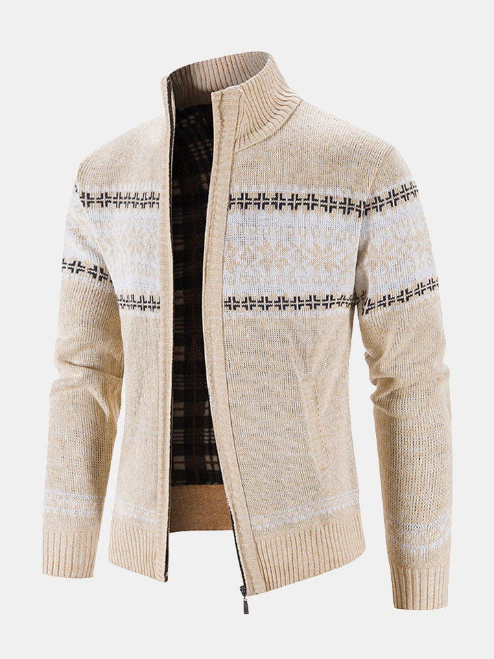 Geometrie Zip Up Trui