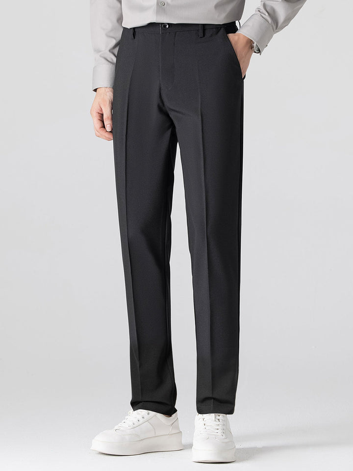 Checkerboard V-Neck Knit Polo & Slim Fit Tapered Trousers