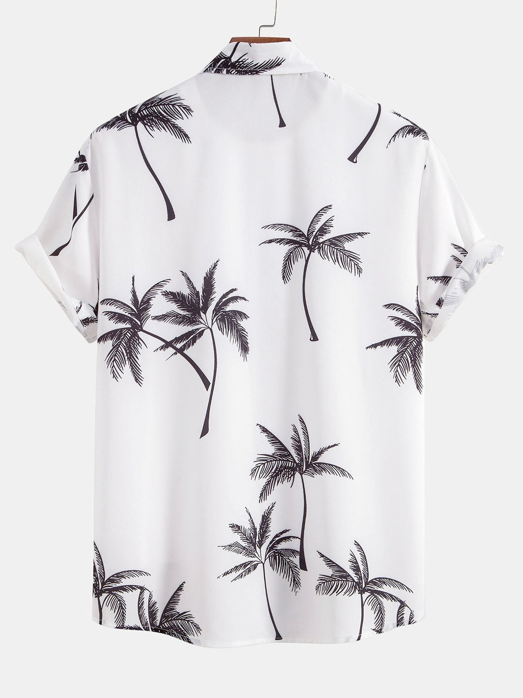 Palmboomprint Overhemd met Knopen & Zwemshorts