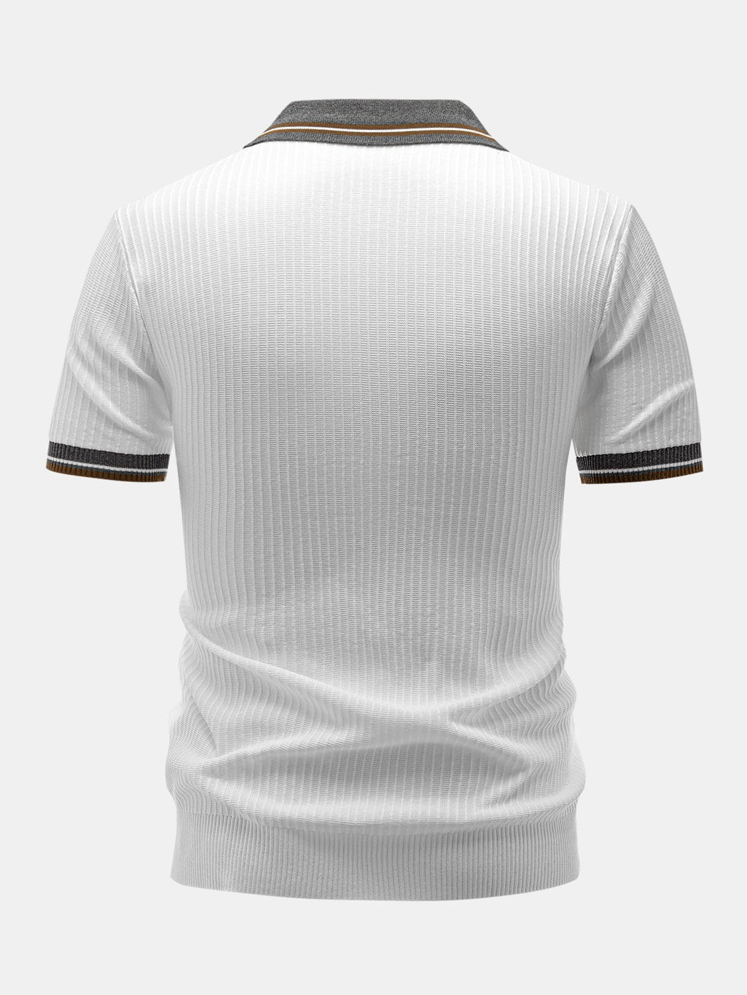 Contrast Trim Knit Polo Shirt & Slim Fit Tapered Trousers