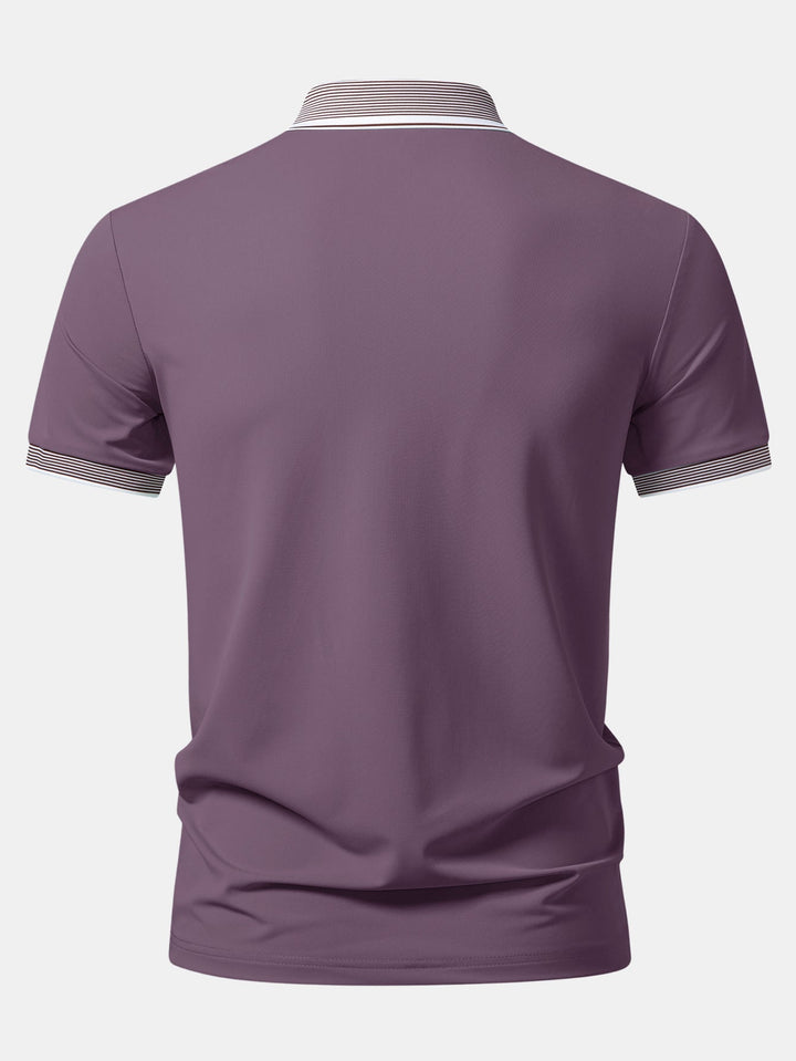Contrast Stripe Trim Polo