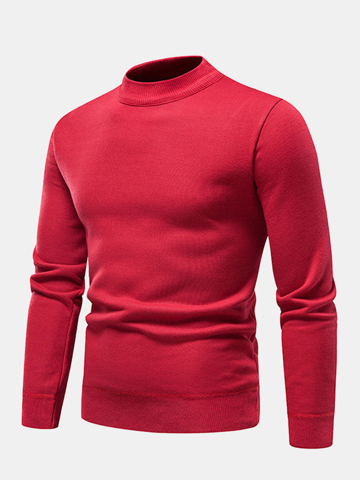 Faux Fur Gevoerde Mock Neck Trui
