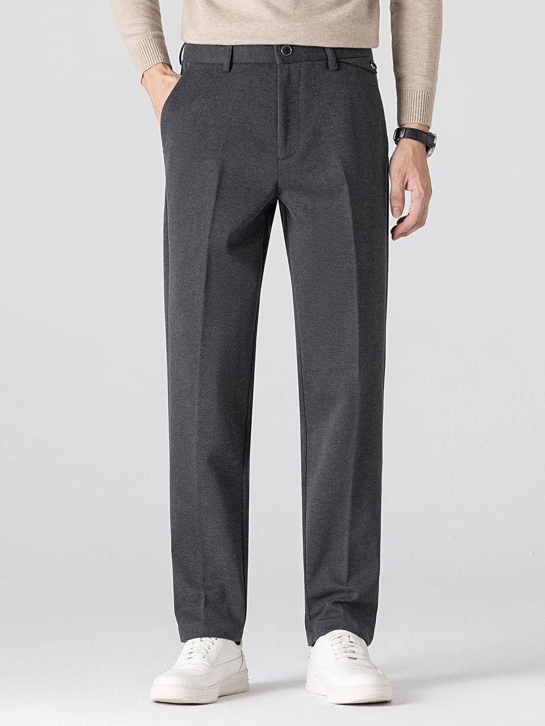 Wolachtige rechte pijpen broek