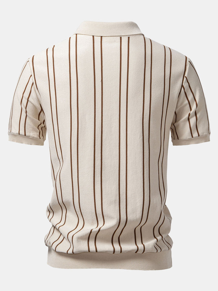 Gestreept Gebreid Polo Shirt