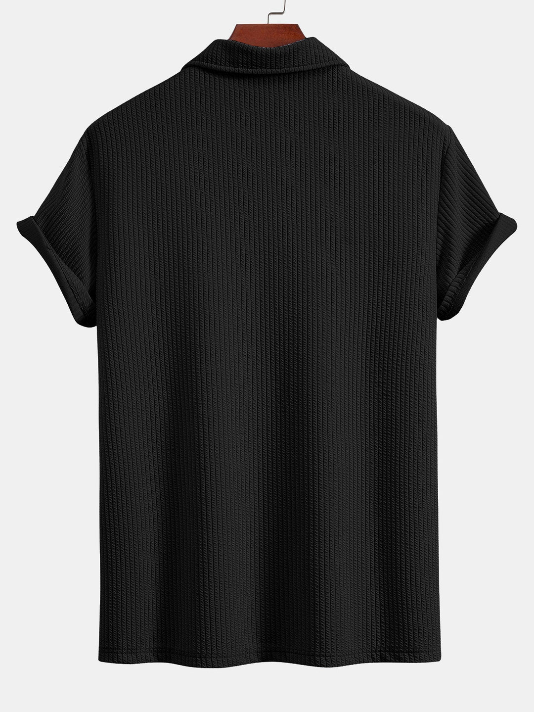 Korte Mouwen V-Hals Ribbel Polo & Rechte Ribbel Broek