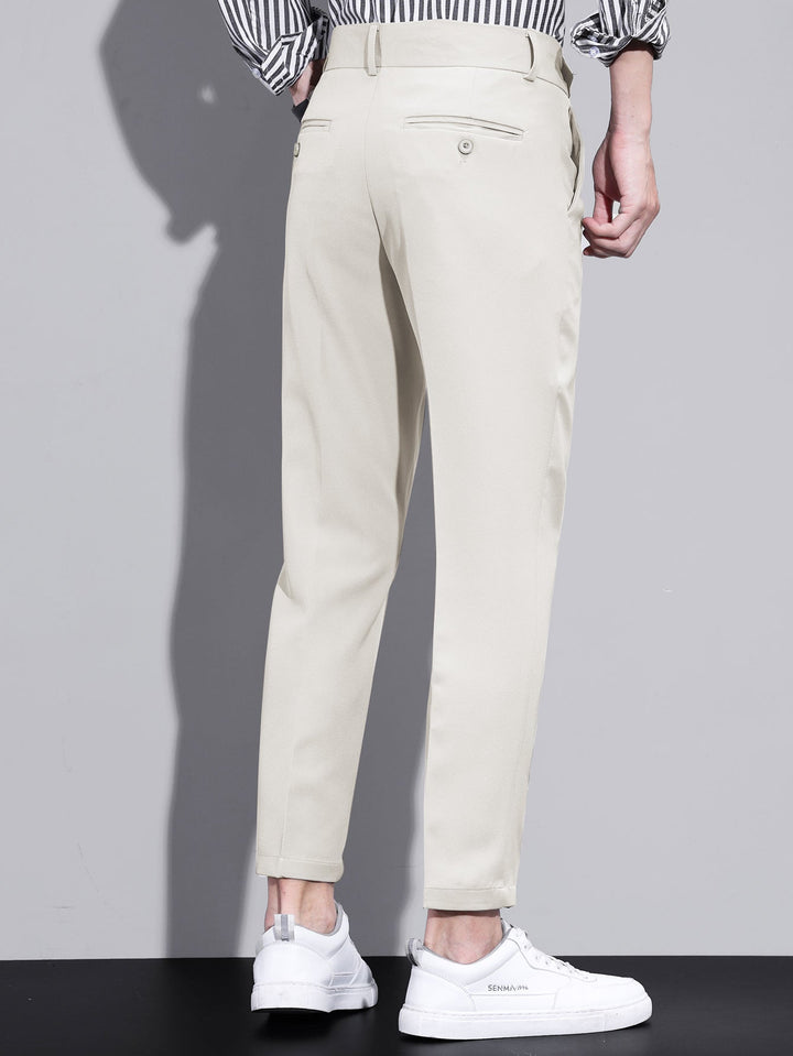 Slim Fit taps toelopende cropped broek
