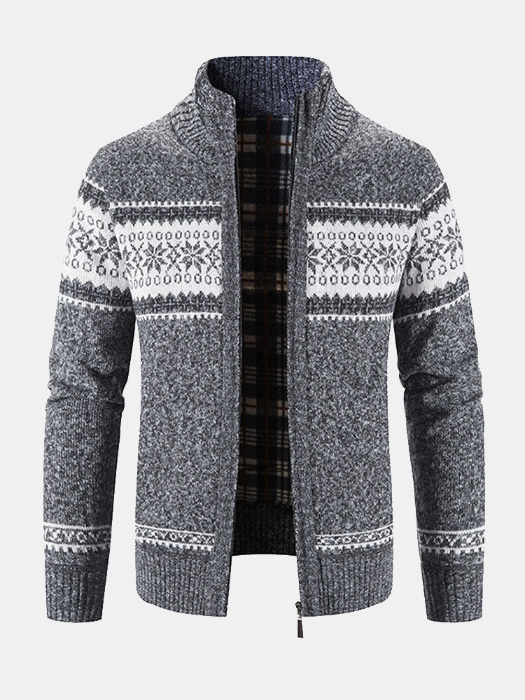 Geometrie Zip Up Trui