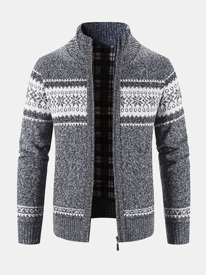 Geometrie Zip Up Trui