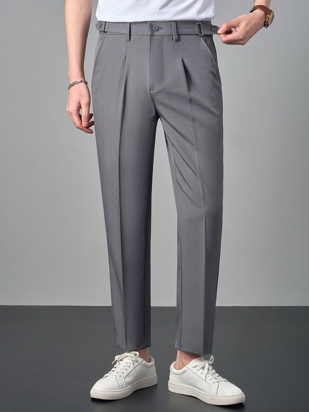 Slim Fit taps toelopende Naples broek