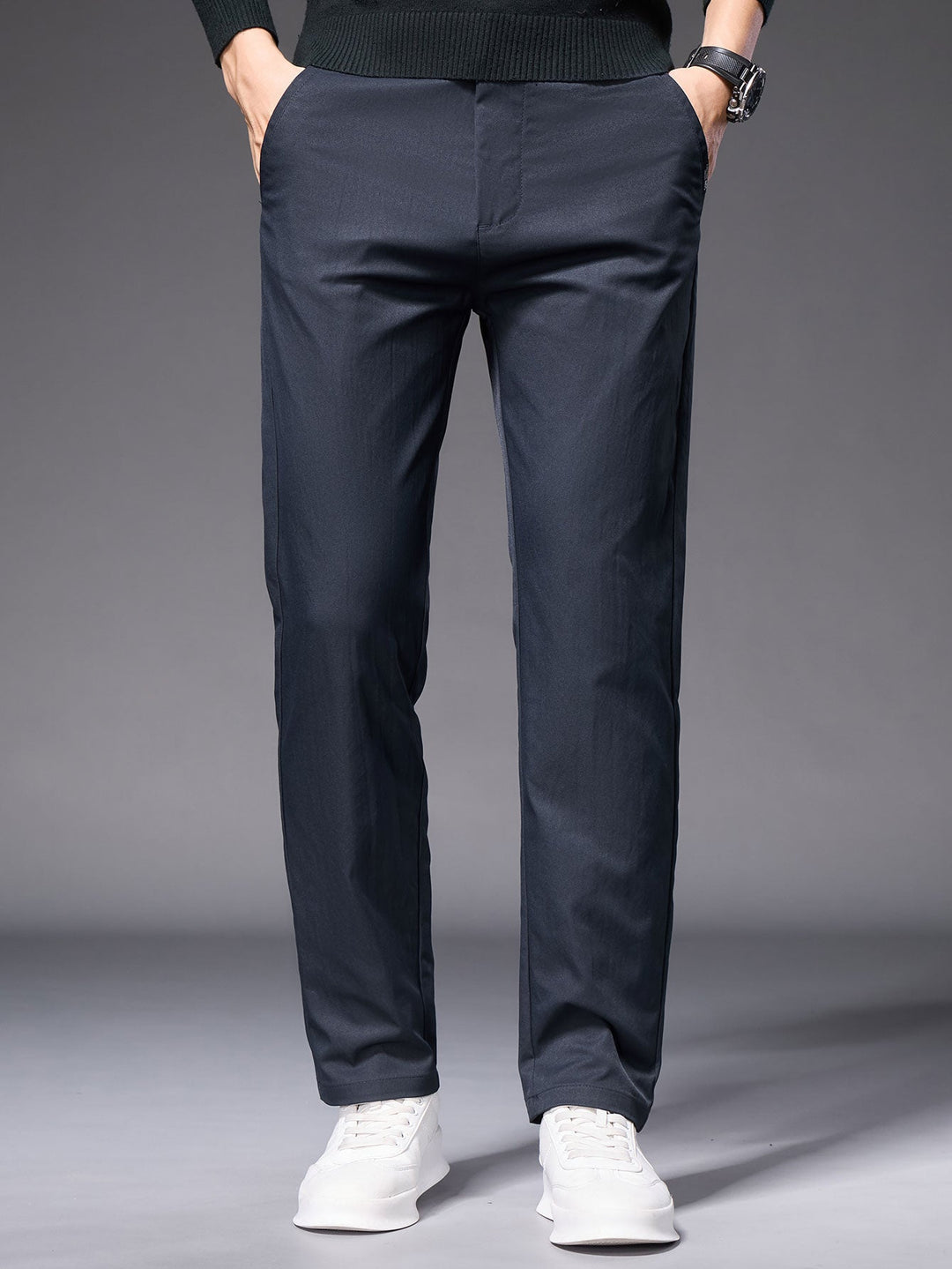 Warm Fleece-Lined Straight Leg Chino Pants