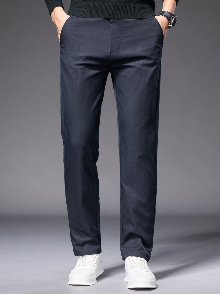 Warm Fleece-Lined Straight Leg Chino Pants