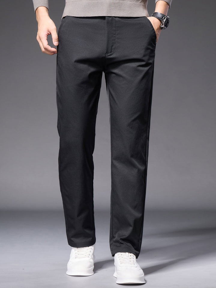 Warm Fleece-Lined Straight Leg Chino Pants