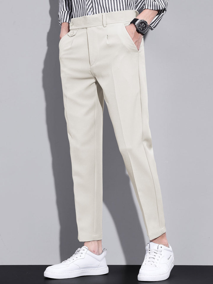 Slim Fit taps toelopende cropped broek