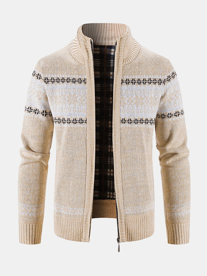 Geometrie Zip Up Trui