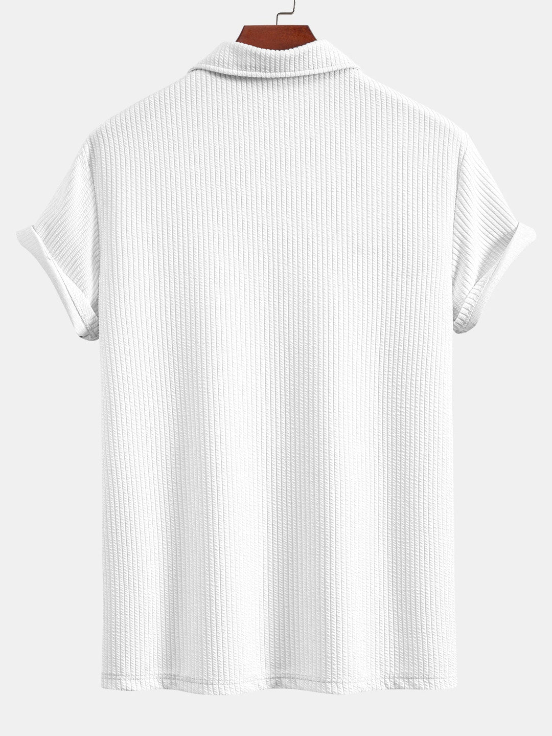 Korte Mouwen V-Hals Ribbel Polo & Rechte Ribbel Broek