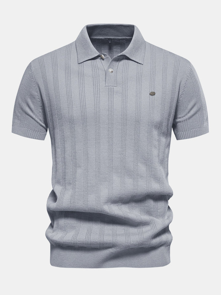 Gestreept Gebreid Polo Shirt