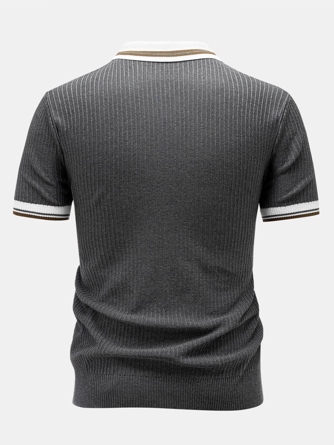 Contrast Trim Knit Polo Shirt