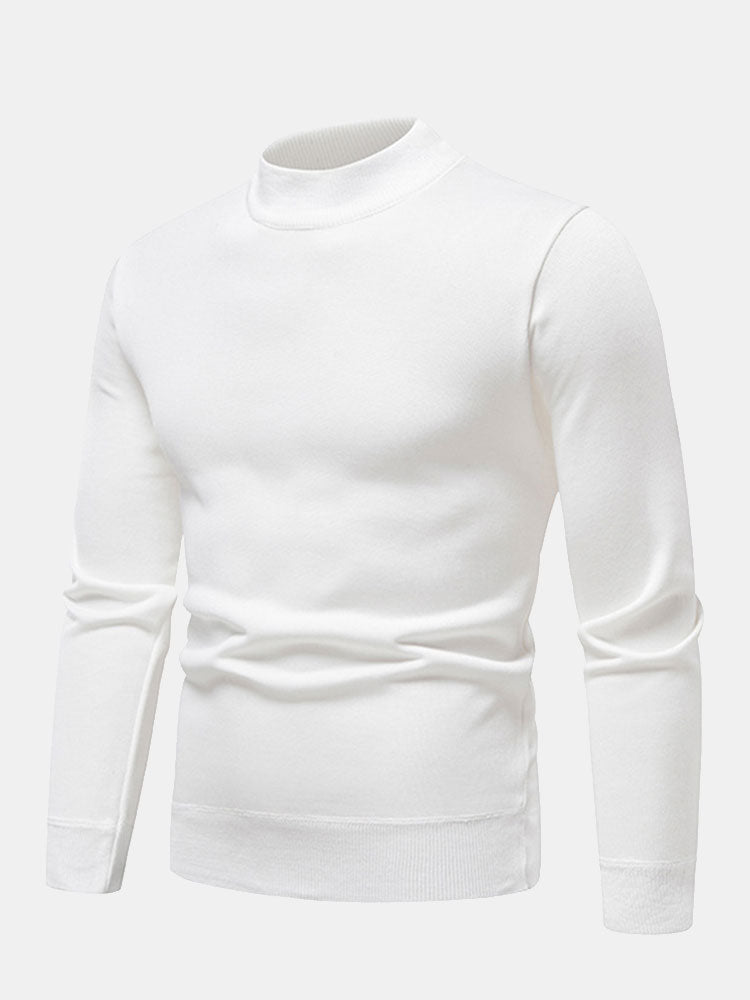 Faux Fur Gevoerde Mock Neck Trui