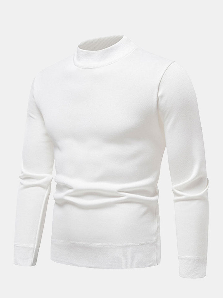 Faux Fur Gevoerde Mock Neck Trui
