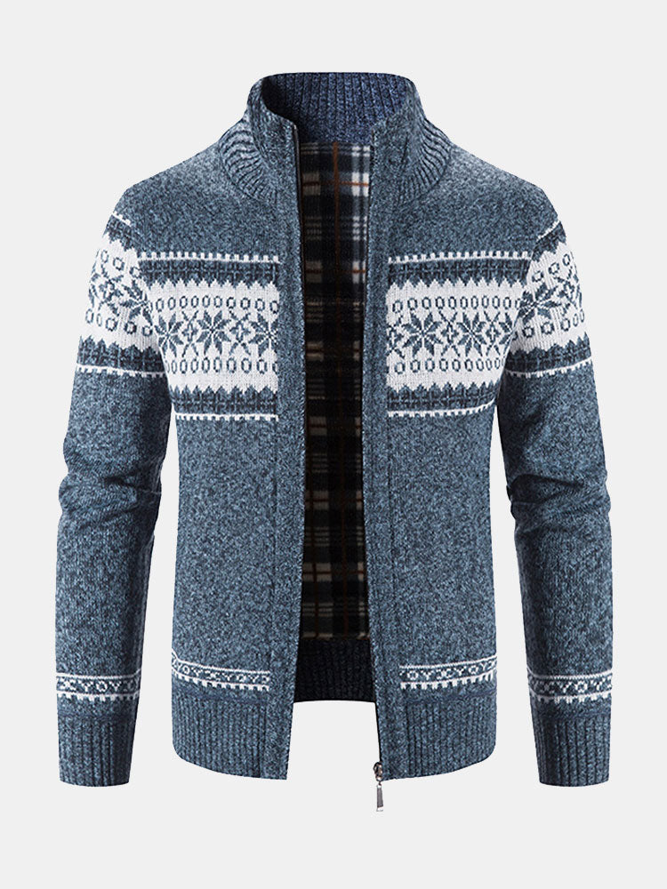 Geometrie Zip Up Trui