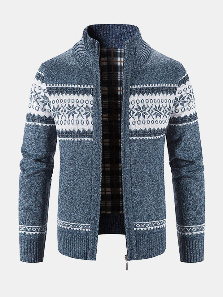 Geometrie Zip Up Trui