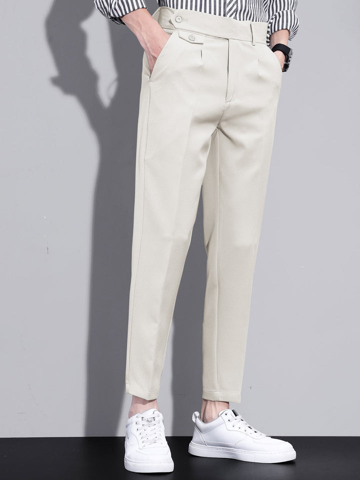 Slim Fit taps toelopende cropped broek