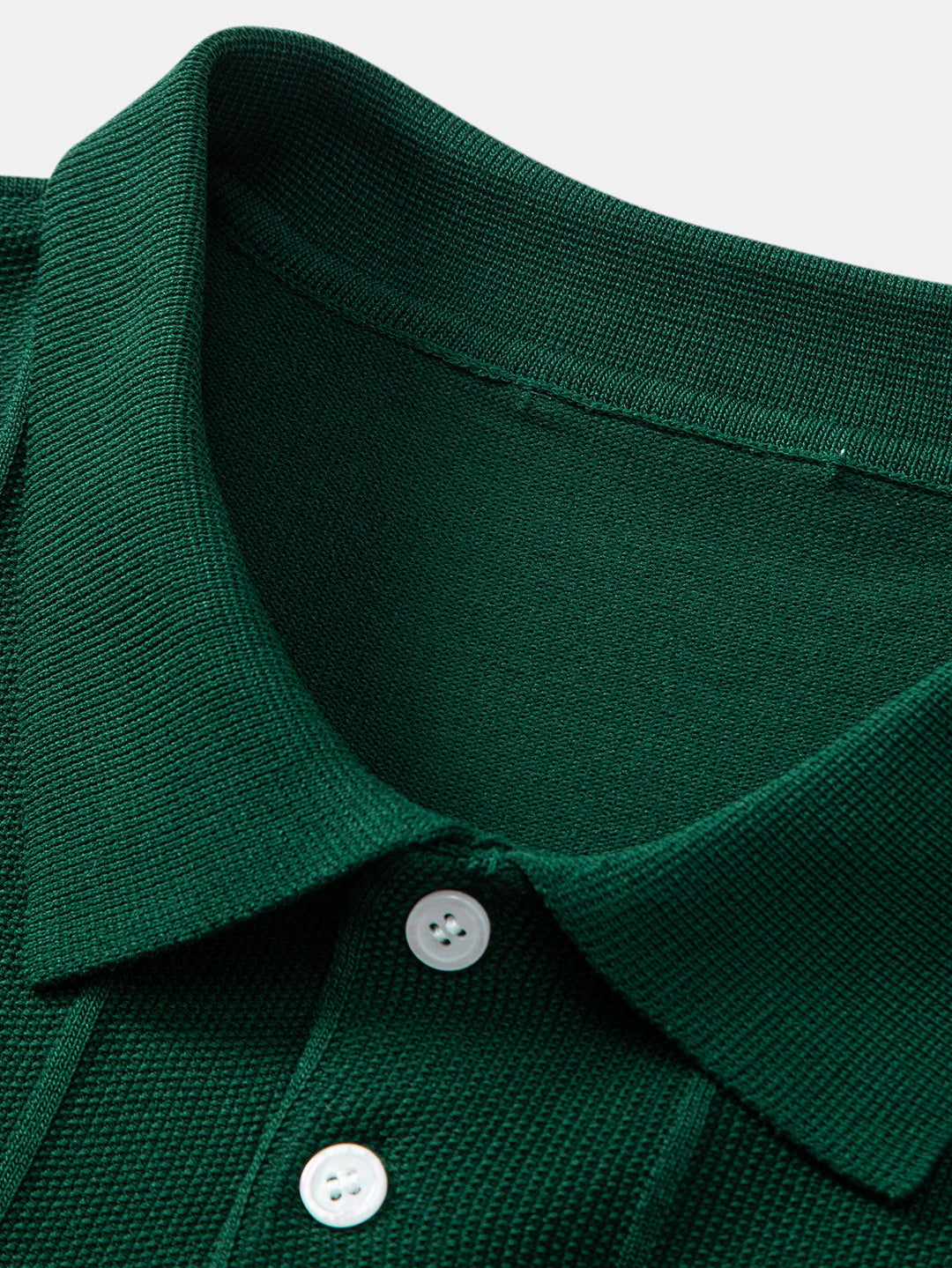 Stripe Jacquard Gebreid Polo Shirt & Rechte Ribbroek