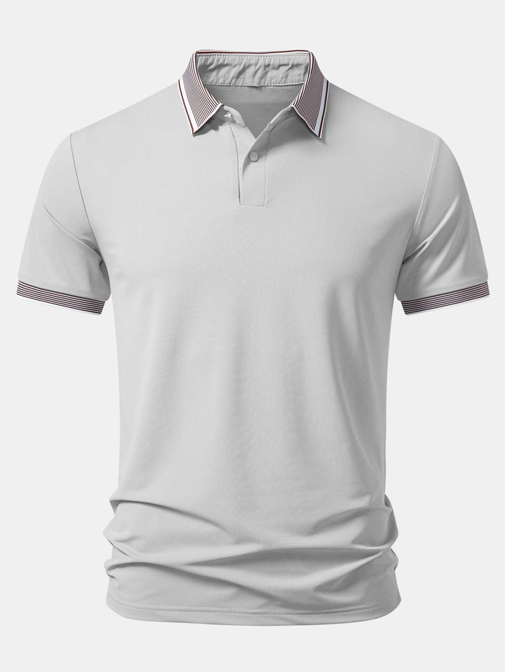 Contrast Stripe Trim Polo