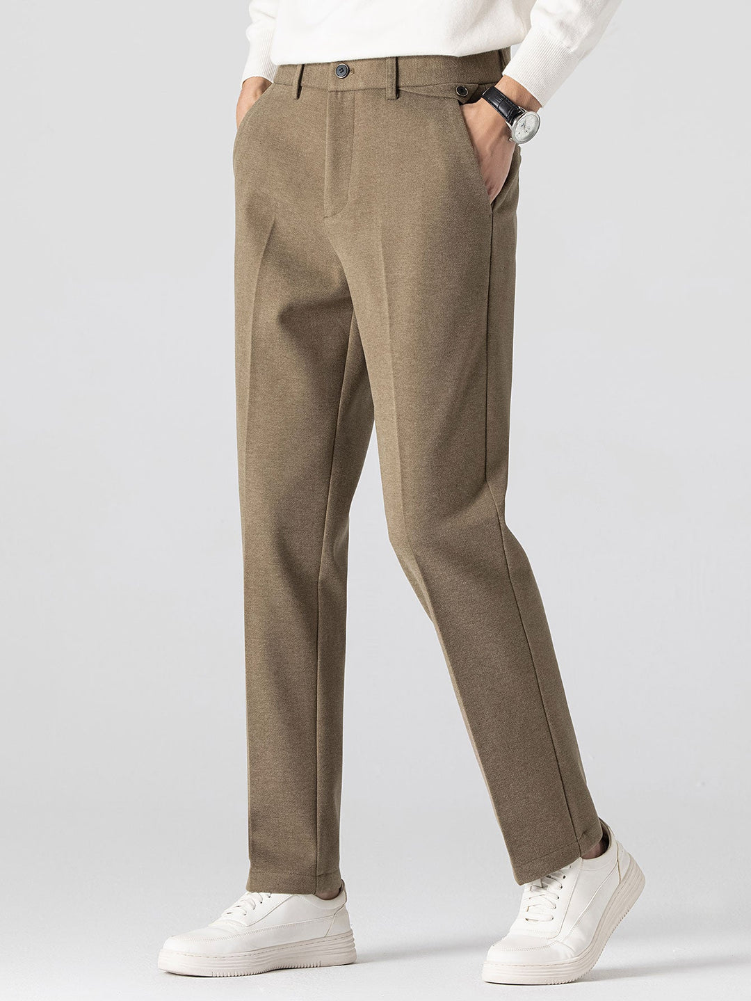 Wolachtige rechte pijpen broek