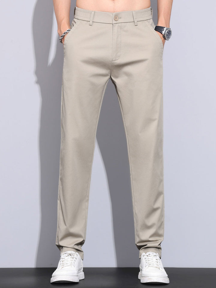 Rechte broek met elastische taille