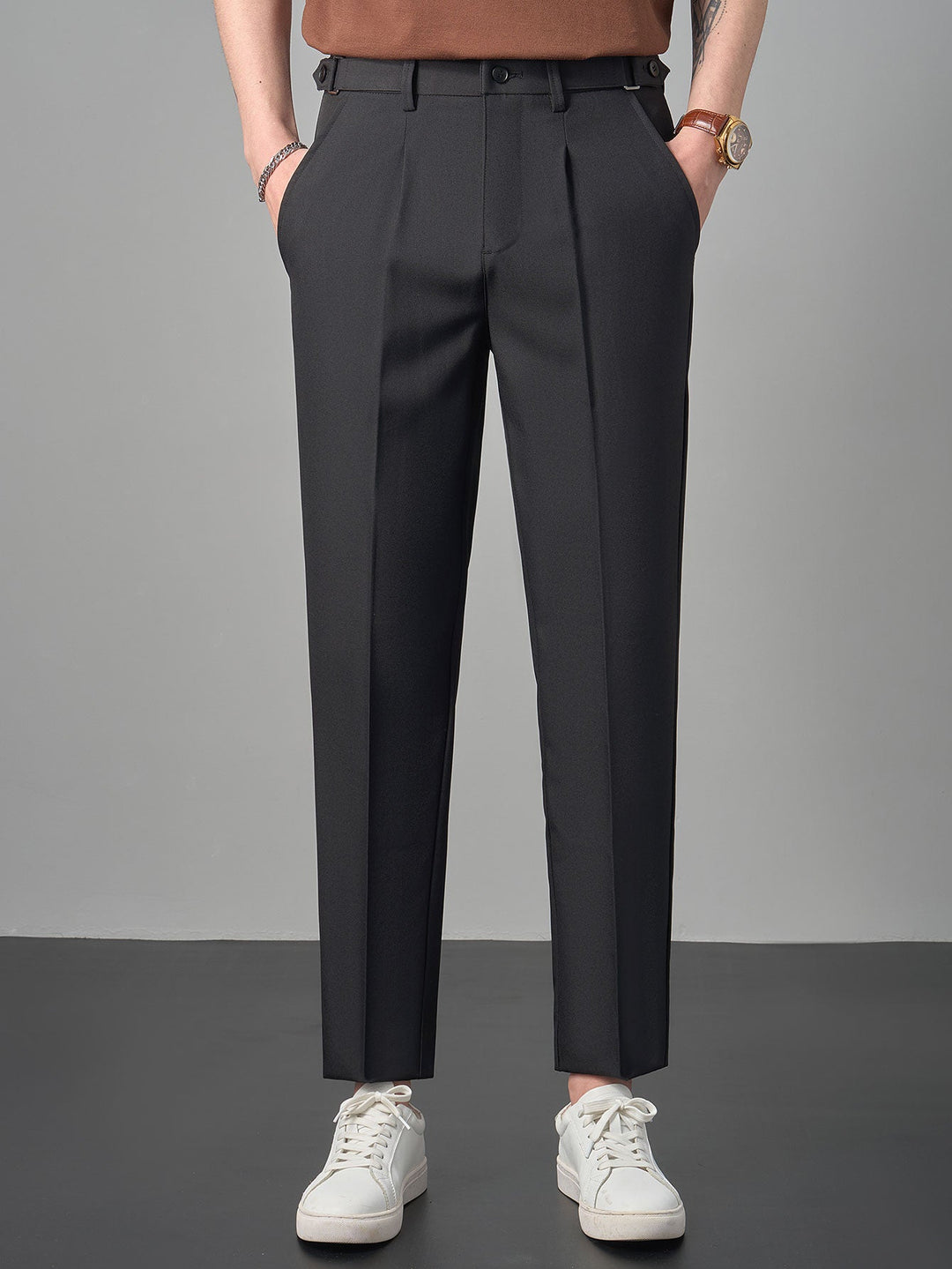 Slim Fit taps toelopende Naples broek