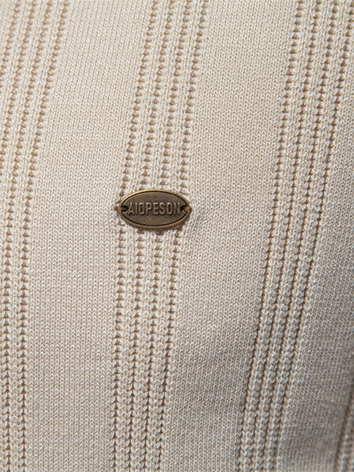 Gestreept Gebreid Polo Shirt