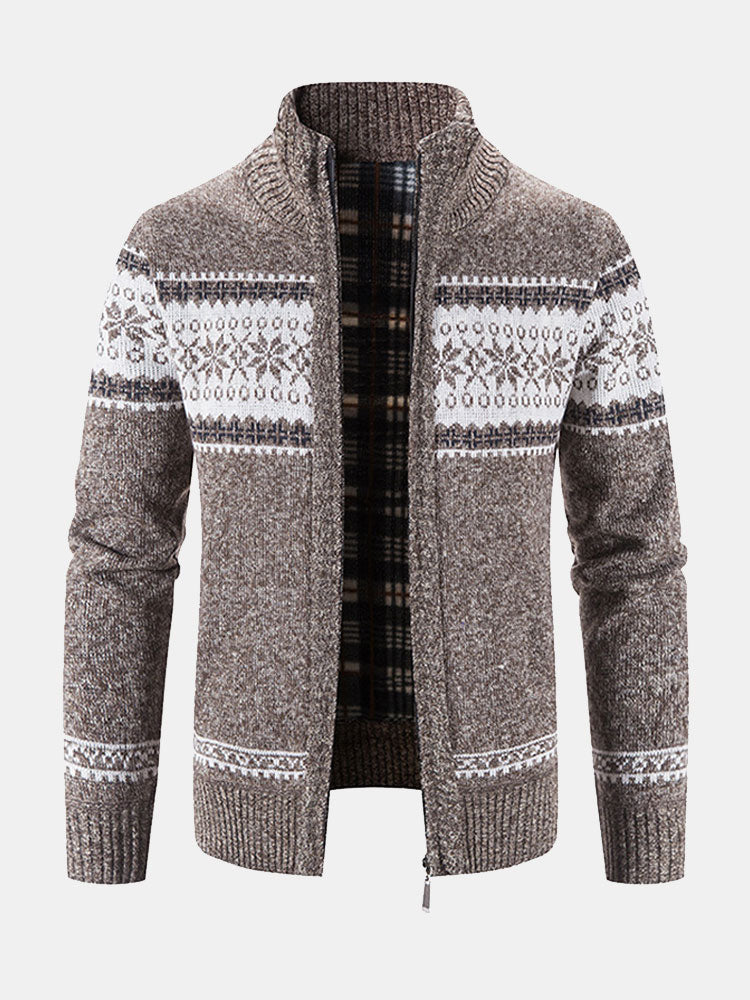 Geometrie Zip Up Trui