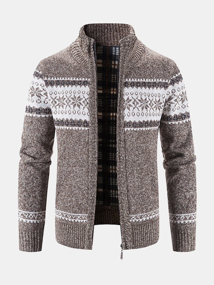 Geometrie Zip Up Trui