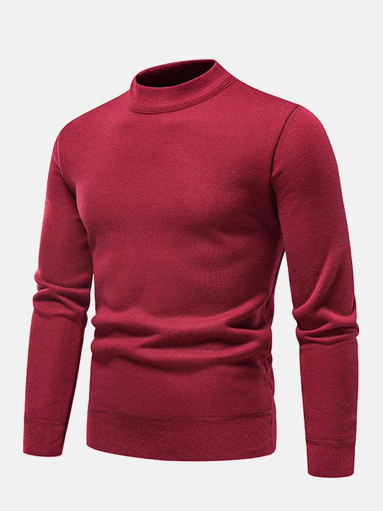 Faux Fur Gevoerde Mock Neck Trui