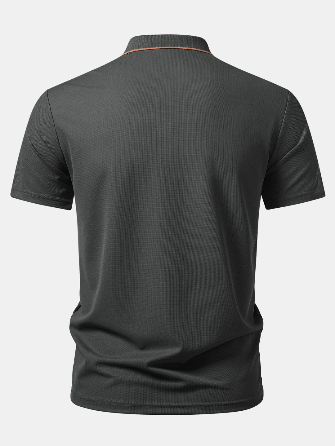 Textured Zipper Polo