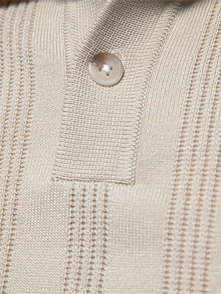Gestreept Gebreid Polo Shirt