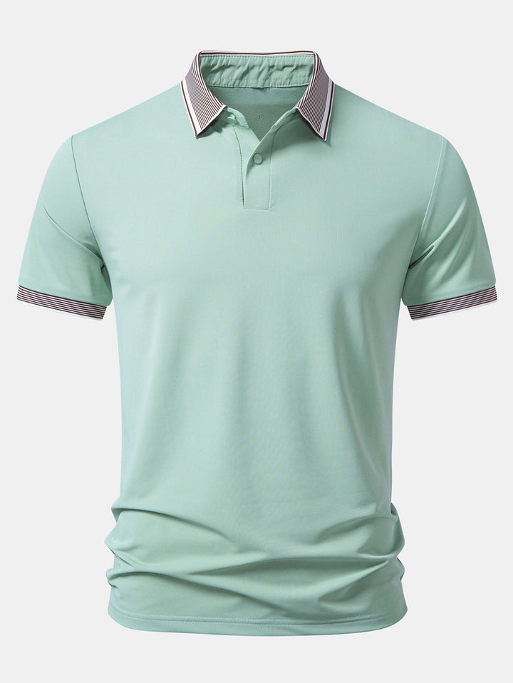 Contrast Stripe Trim Polo