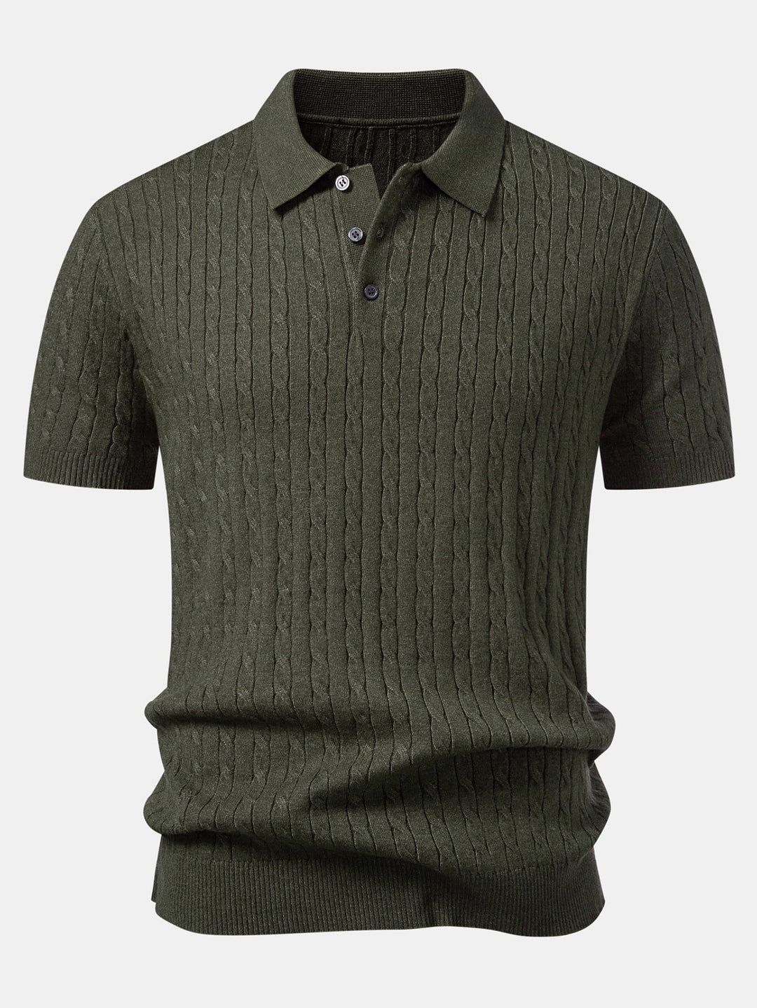 Twisted Jacquard Knit Polo