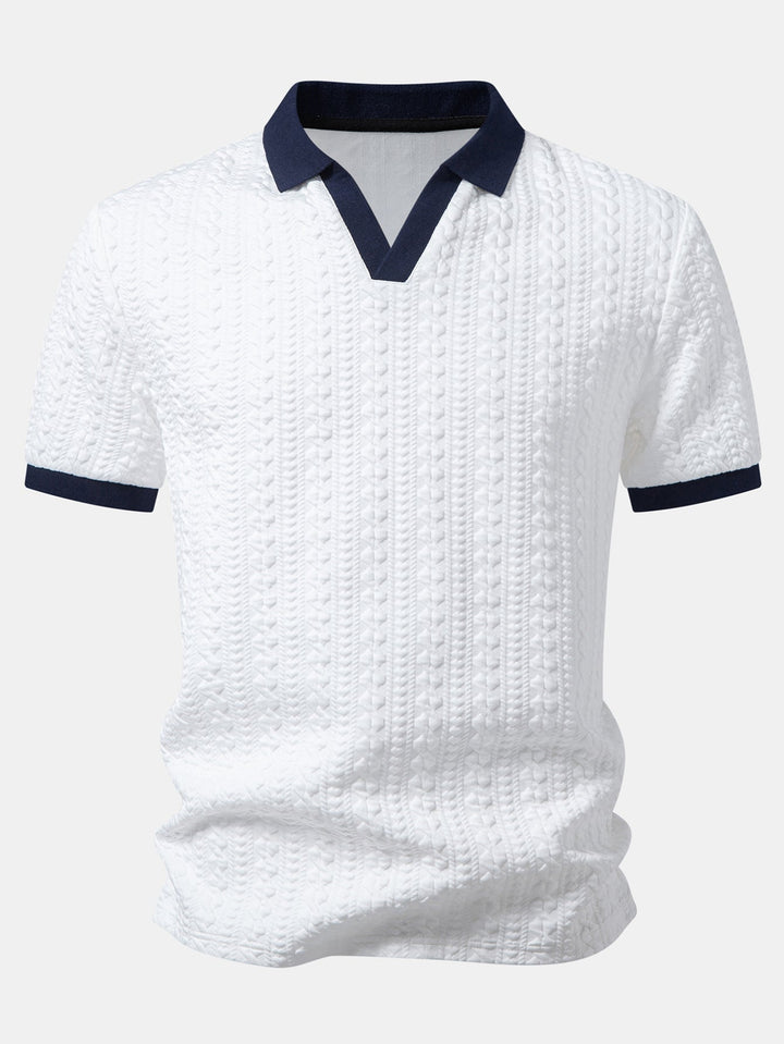 Contrast Jacquard Polo