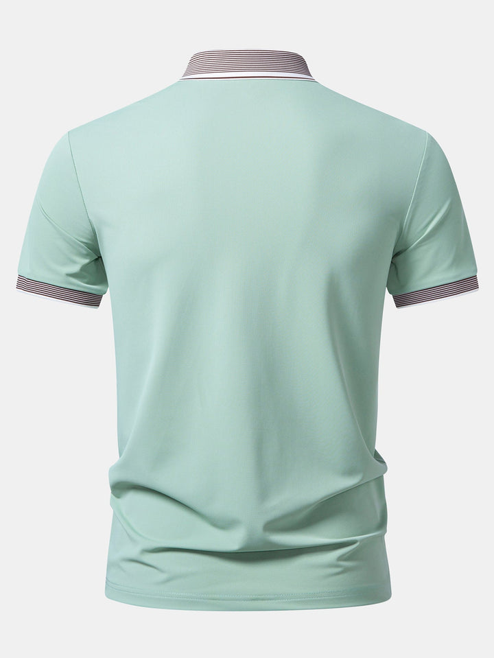 Contrast Stripe Trim Polo