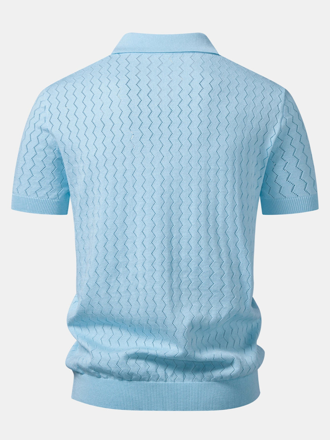 Zig Zag Open Knit  Polo