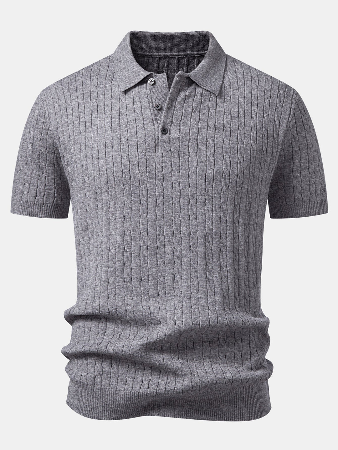 Twisted Jacquard Knit Polo & Slim Fit Tapered Trousers