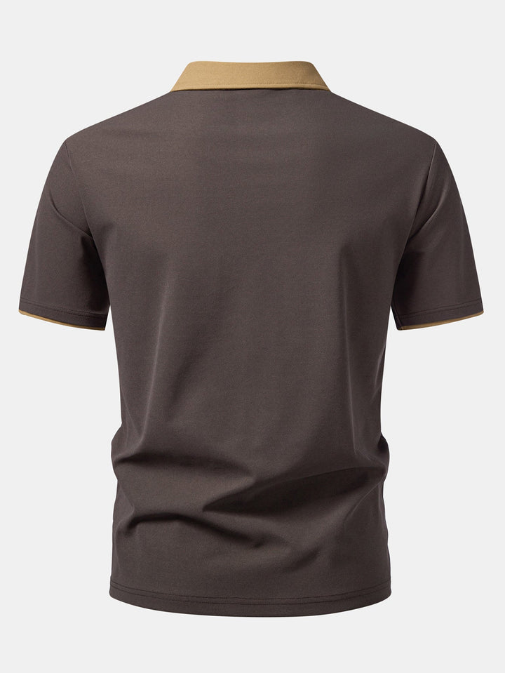 Contrast Collar Polo