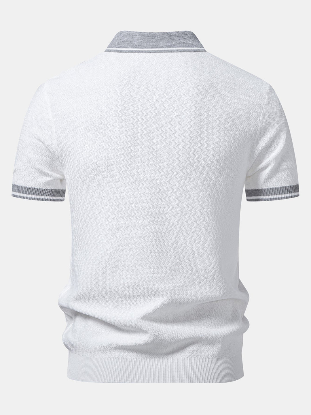 Contrast Zipper Knit Polo