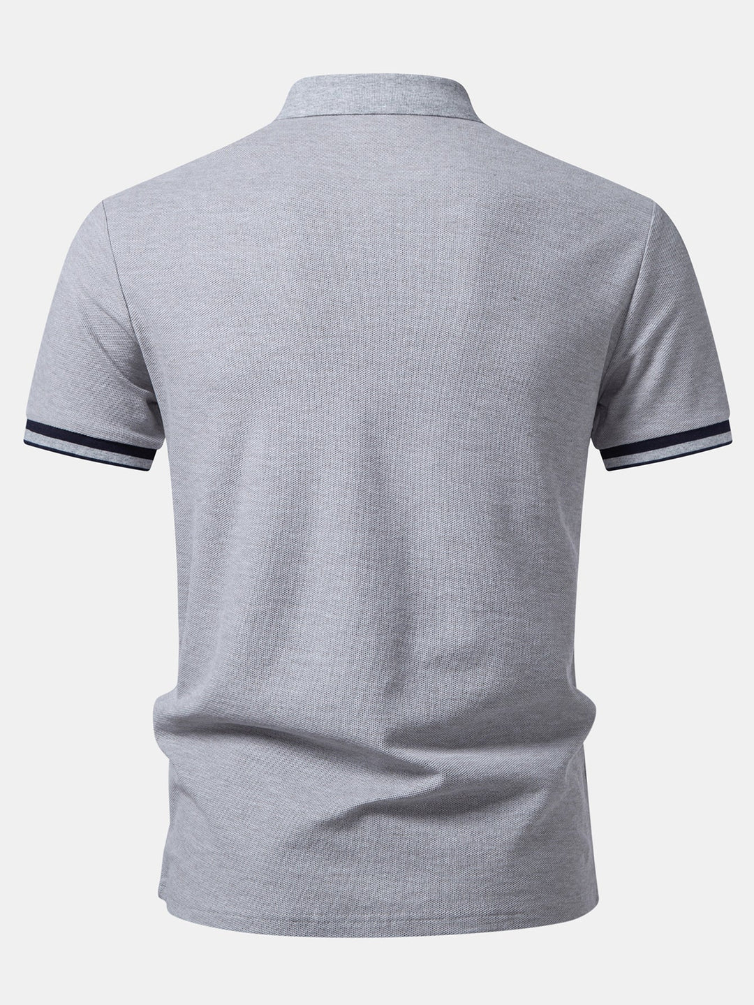 Contrast Trim Zipper Polo