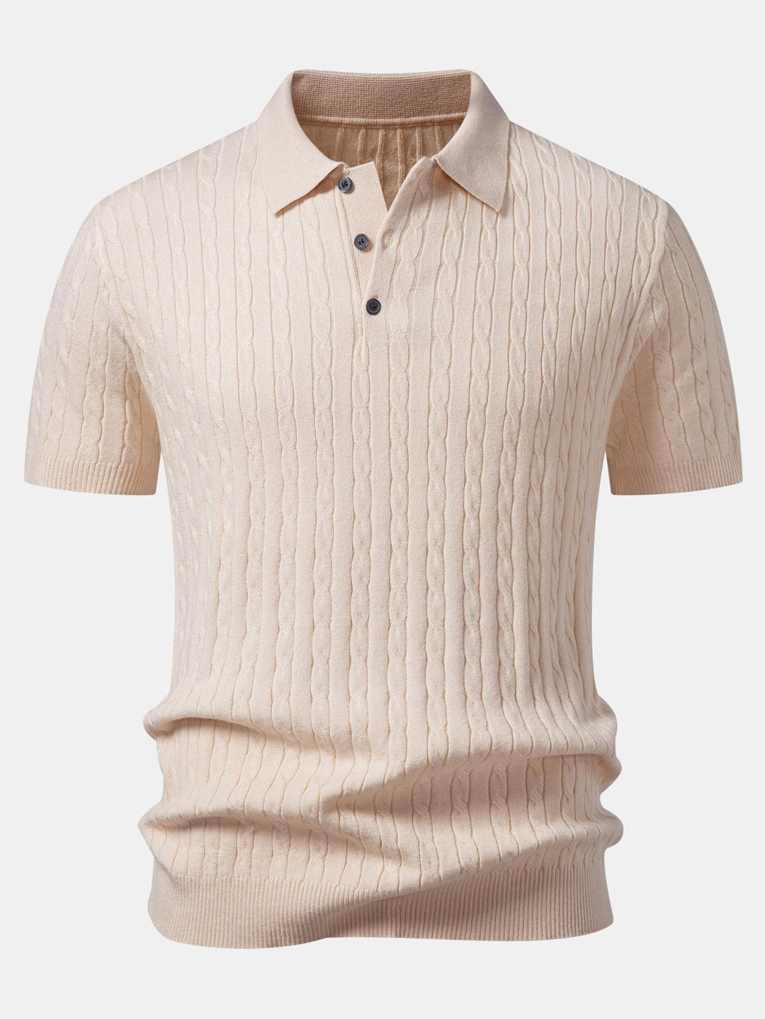Twisted Jacquard Knit Polo