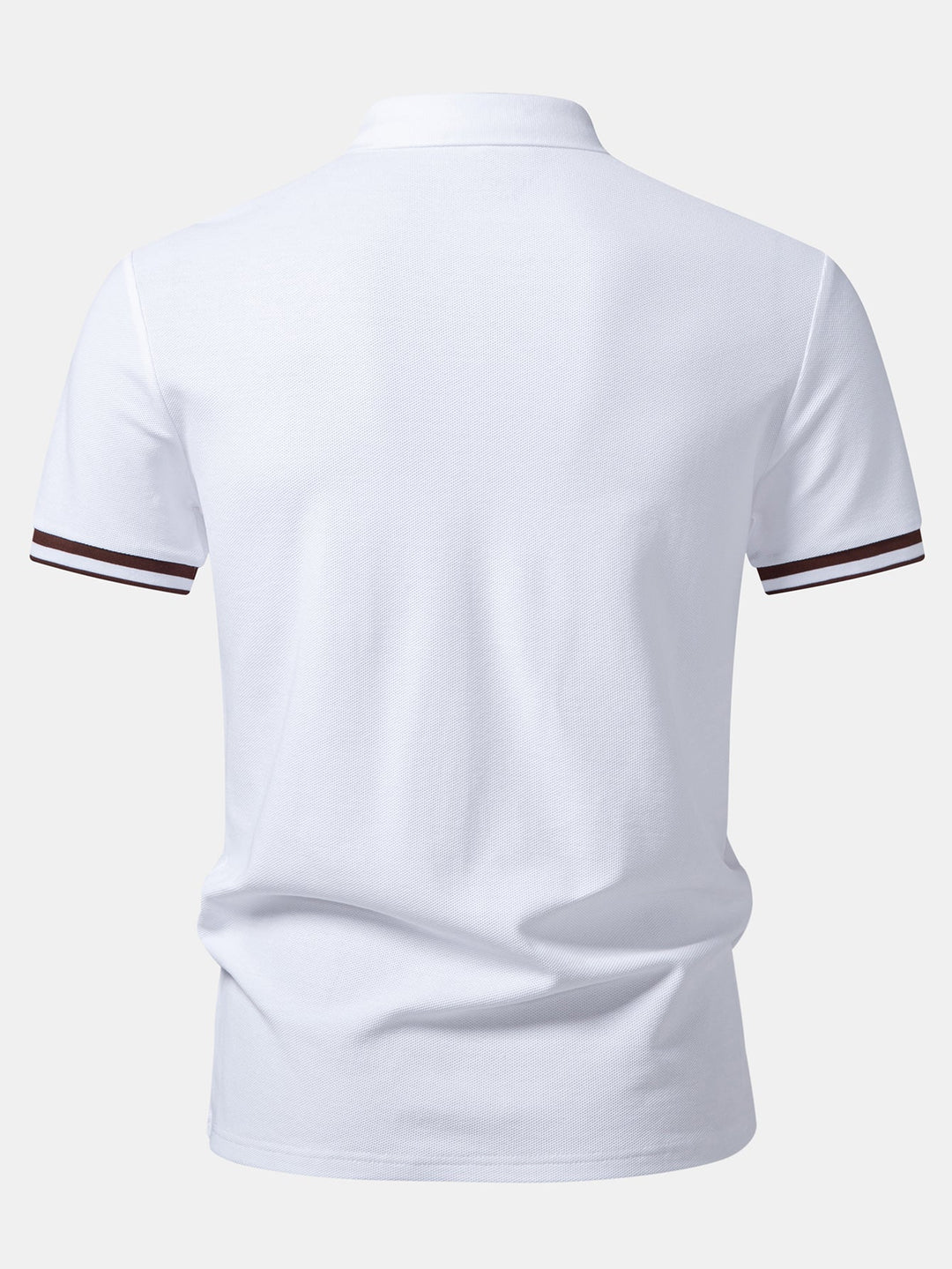 Contrast Trim Zipper Polo
